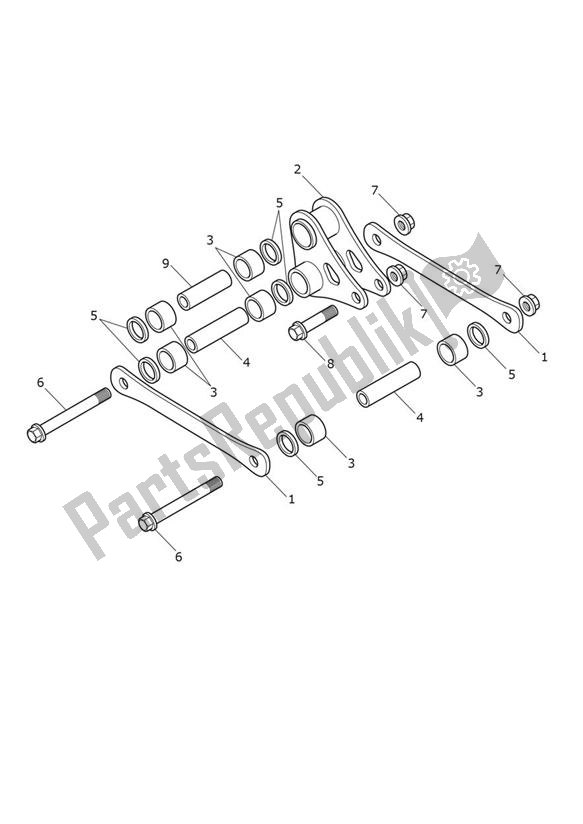 Todas as partes de Articulação Da Suspensão Traseira do Triumph Street Triple Moto2 765 2020 - 2024