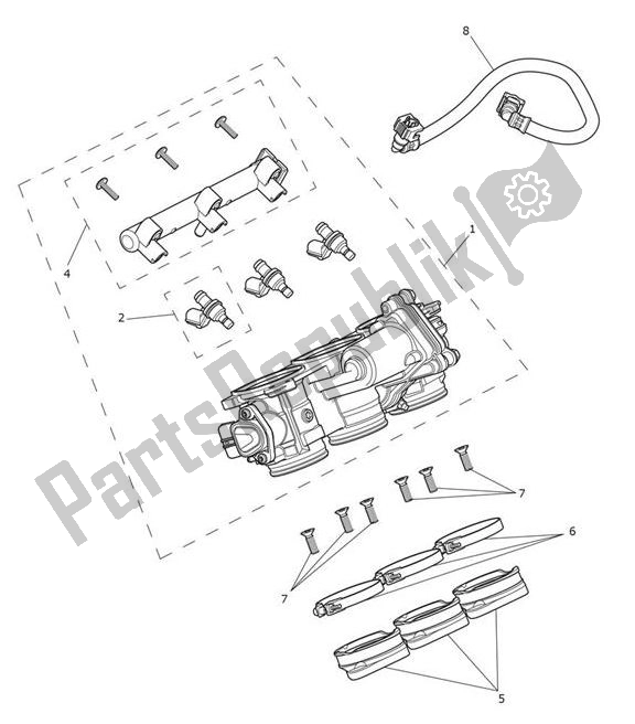 All parts for the Injection of the Triumph Tiger XCA From VIN 855532 1215 2018 - 2021