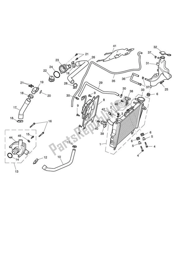 Todas las partes para Enfriamiento de Triumph Tiger 1050 & SE 2007 - 2013