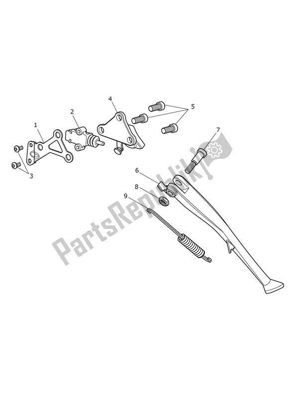 Wszystkie części do Stoisko Z Boku Triumph Speed Triple S From VIN 735438 1050 2016 - 2018