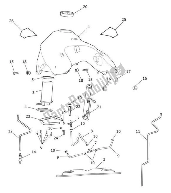 Todas as partes de Tanque De Combustível do Triumph Tiger 1200 XCA 1215 2018 - 2021