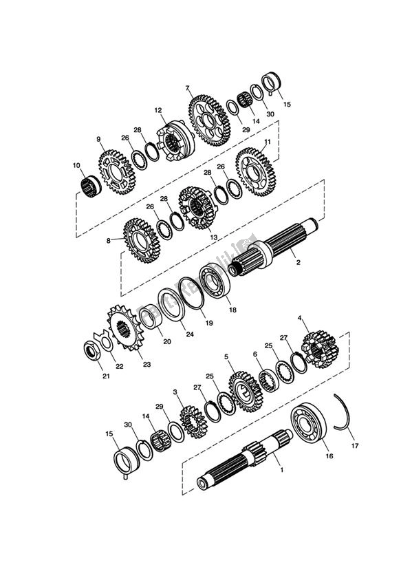 Todas as partes de Engrenagens do Triumph Scrambler Carburator UP TO 2007 865 2006 - 2008