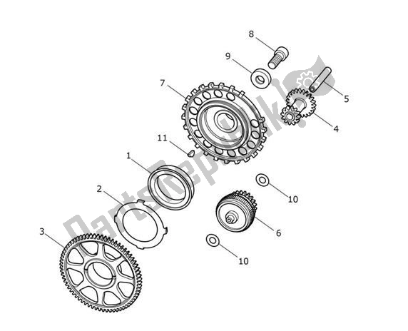 All parts for the Sprag Clutch of the Triumph Tiger 1200 XR 1215 2018 - 2020