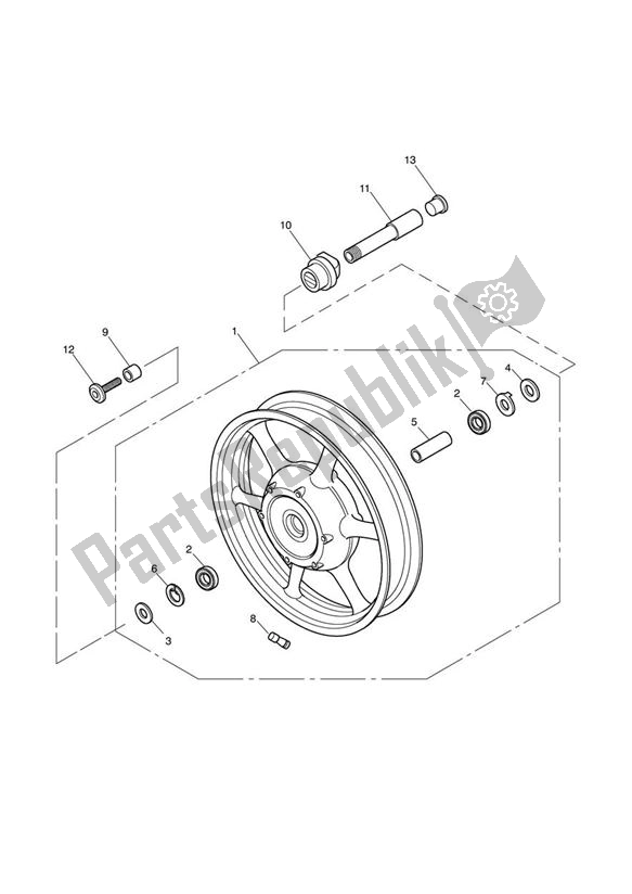 Todas las partes para Rueda Delantera de Triumph Speedmaster Carburator 865 2003 - 2007