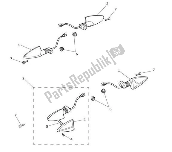 Toutes les pièces pour le Indicator Conventionally du Triumph Tiger XRX From VIN 855532 1215 2018 - 2021