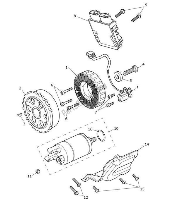 Todas las partes para Starter Generator de Triumph Tiger 1200 Rally Explorer 1215 2022 - 2024