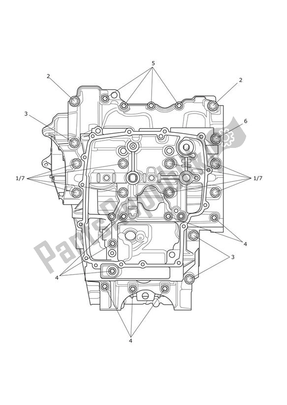 Todas las partes para Crankcase Screws de Triumph Tiger 800 XC 2010 - 2020