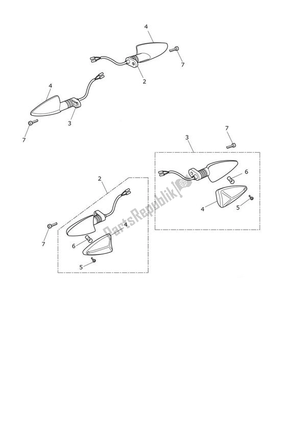 All parts for the Indicator of the Triumph Street Triple S From VIN 803572-968958 765 2017 - 2021