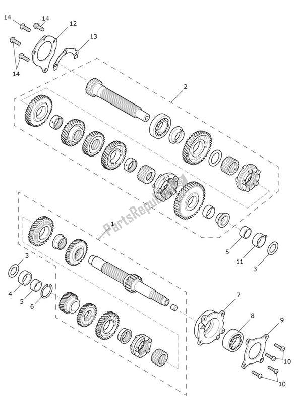 All parts for the Gears of the Triumph Rocket 3 R 2458 2020 - 2024