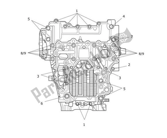 All parts for the Crankcase Screws of the Triumph Tiger 1200 Rally Explorer 1215 2022 - 2024