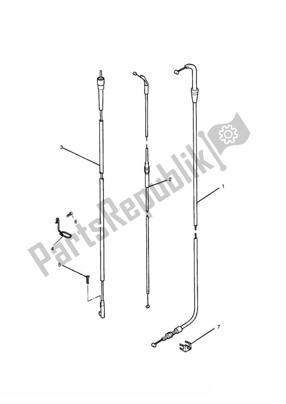 All parts for the Control Cables of the Triumph Adventurer UP TO VIN 71698 885 1996 - 1998