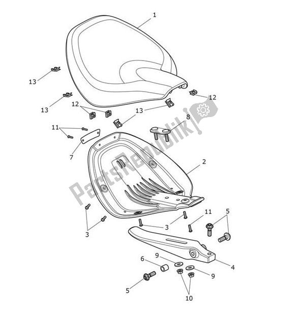 Tutte le parti per il Posto A Sedere del Triumph Bobber UP TO AC 1195 1200 2017 - 2018