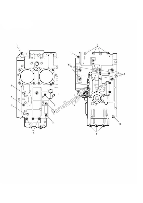 Alle onderdelen voor de Crankcase Screws van de Triumph Bonneville & SE From VIN 380777 865 2009 - 2015