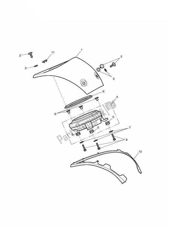 Todas las partes para Instrumente de Triumph Thunderbird 1600 & 1700 1597 2009 - 2015