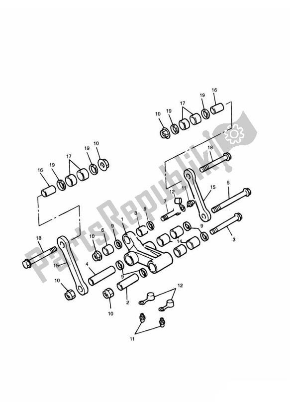 Tutte le parti per il Sollevatore Posteriore del Triumph Adventurer UP TO VIN 71698 885 1996 - 1998