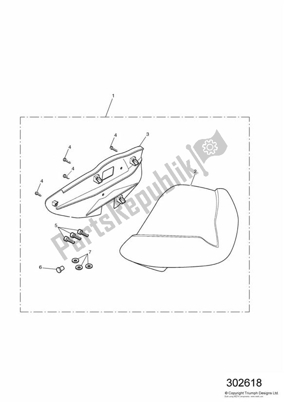 All parts for the Flyscreen of the Triumph Speed Triple 955I From VIN 141872 2002 - 2004