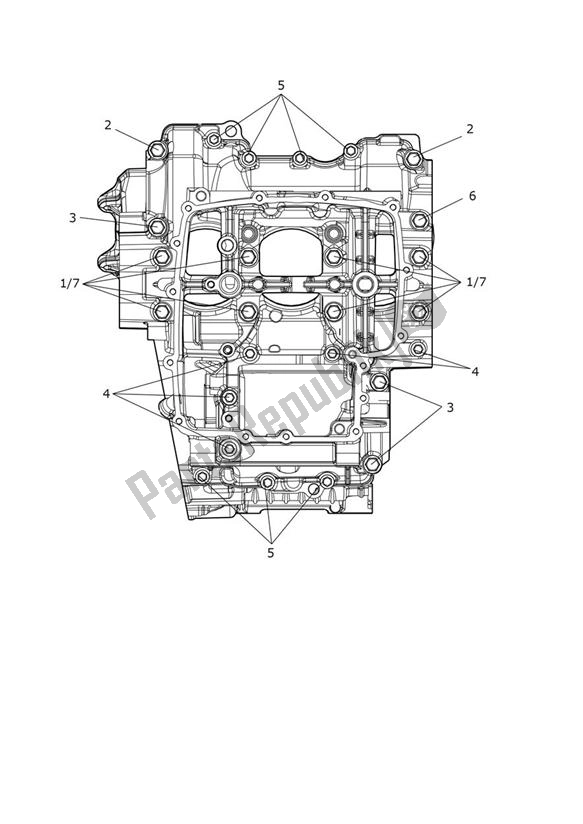 Tutte le parti per il Crankcase Screws del Triumph Trident 660 2020 - 2024