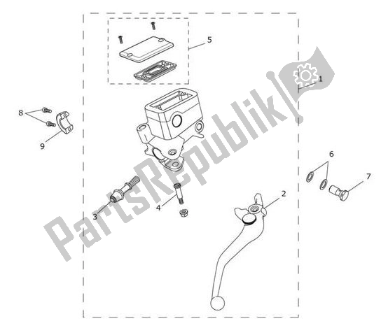 All parts for the Master Cylinder Assy Front of the Triumph Tiger 1200 XR 1215 2018 - 2020