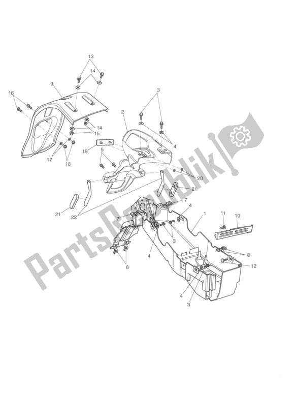 Toutes les pièces pour le Garde-boue Arrière du Triumph Tiger 1050 & SE 2007 - 2013