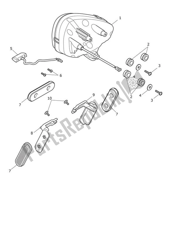 All parts for the Rear Light of the Triumph Speed Triple 1200 RR 1160 2021 - 2024