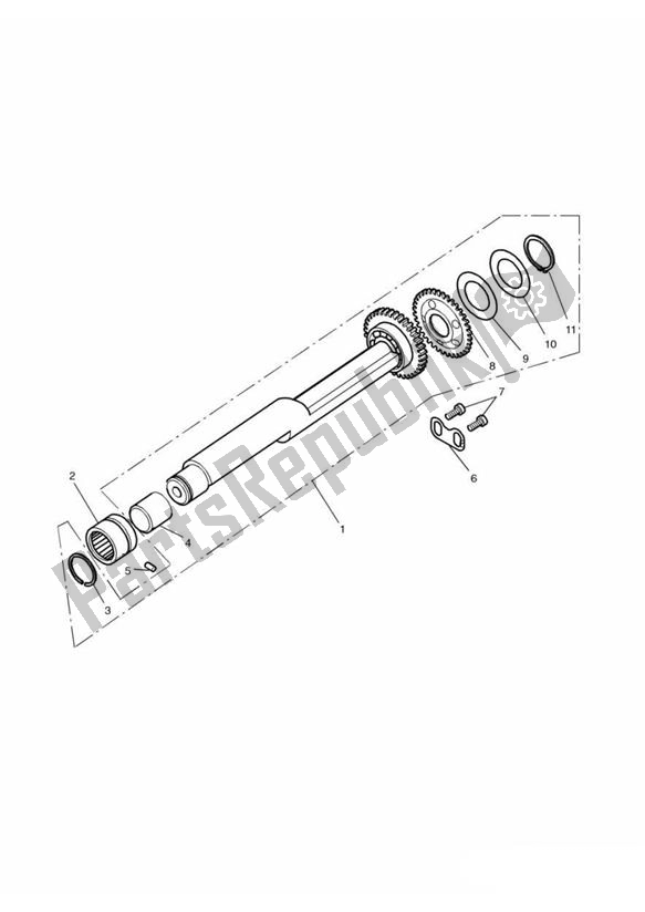 Toutes les pièces pour le Arbre D'équilibrage du Triumph Adventurer From VIN 71699 885 1999 - 2001