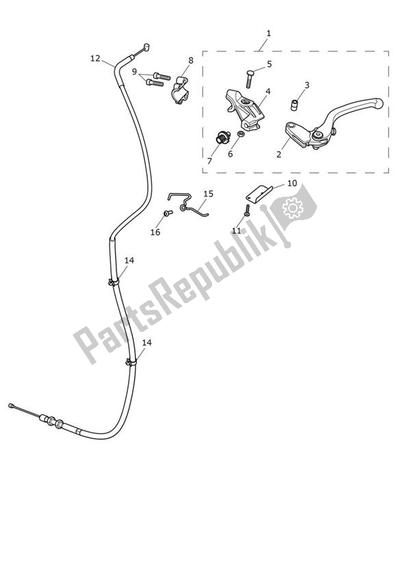All parts for the Clutch Control of the Triumph Scrambler 1200 XC From AE 9098 2021 - 2024