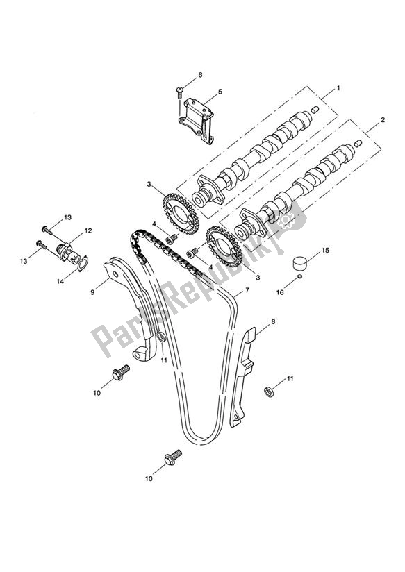 Wszystkie części do Camshafts Triumph Sprint GT 1050 2011 - 2016