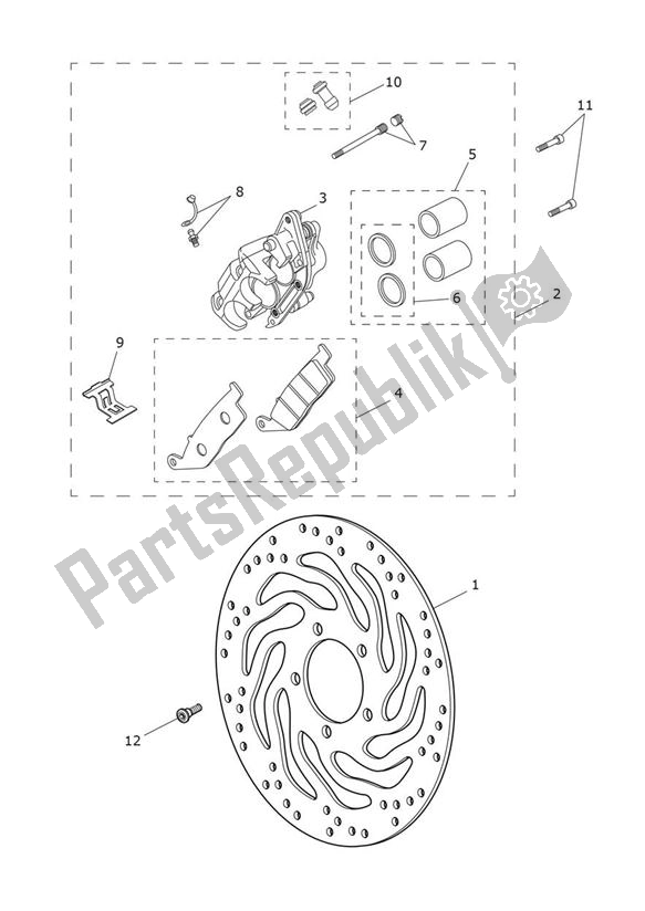 Tutte le parti per il Break Front Up To 914972 - Street Twin Up To Vin Ab9714 del Triumph Street Twin UP TO VIN AB 9714 900 2016 - 2018