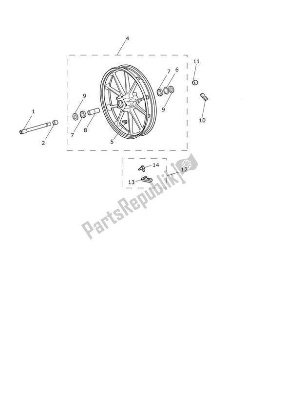 Tutte le parti per il Front Wheel - Explorer Xrt del Triumph Explorer XRT 1215 2015 - 2017