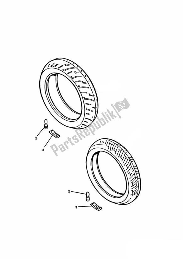 All parts for the Tyres of the Triumph Speed Triple 885/ 955 UP TO VIN 141871 1994 - 2001