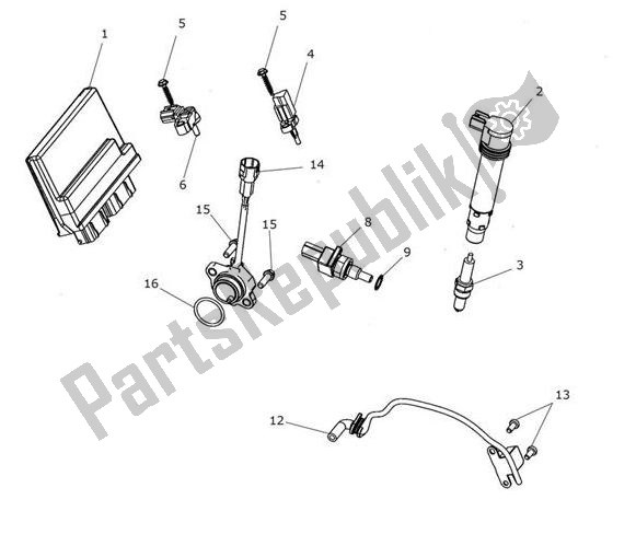 Tutte le parti per il Engine Management del Triumph Tiger 1200 XR 1215 2018 - 2020