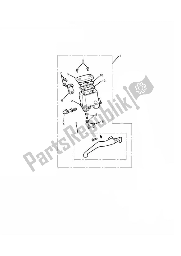 All parts for the Master Cylinder Assy Front of the Triumph Thunderbird Commander 1699 2014 - 2016