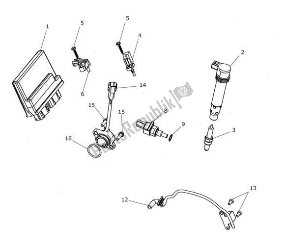 All parts for the Engine Management of the Triumph Tiger 1200 XRX 1215 2018 - 2020