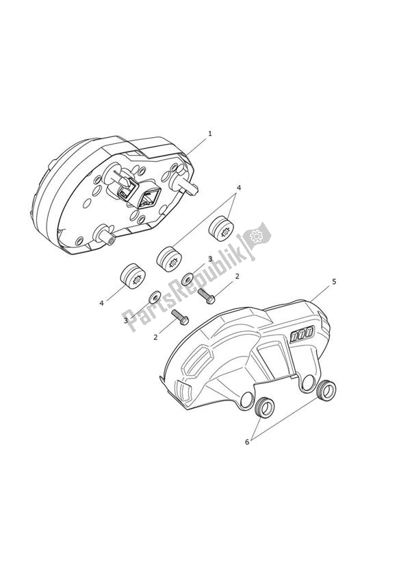 Todas las partes para Instrument de Triumph Tiger XRT UP TO VIN 855531 1215 2015 - 2017