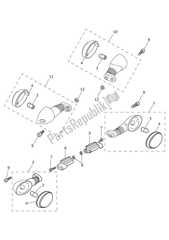 Toutes les pièces pour le Indicator - Street Twin From Vin Ab9715 du Triumph Street Twin From VIN AB 9715 900 2019 - 2021