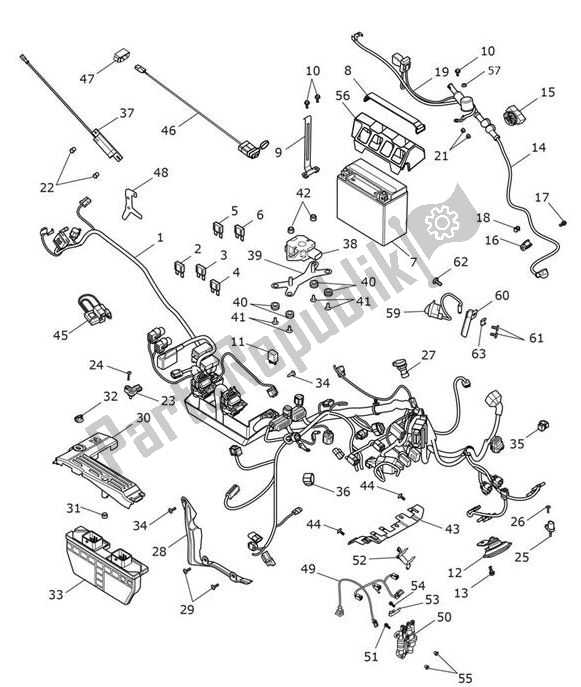All parts for the Electrical Equipment of the Triumph Tiger 1200 XRX 1215 2018 - 2020