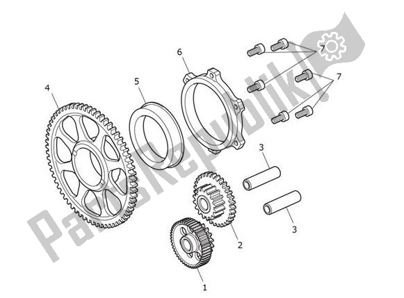 All parts for the Sprag Clutch of the Triumph Speed Triple 1200 RS 1160 2021 - 2024