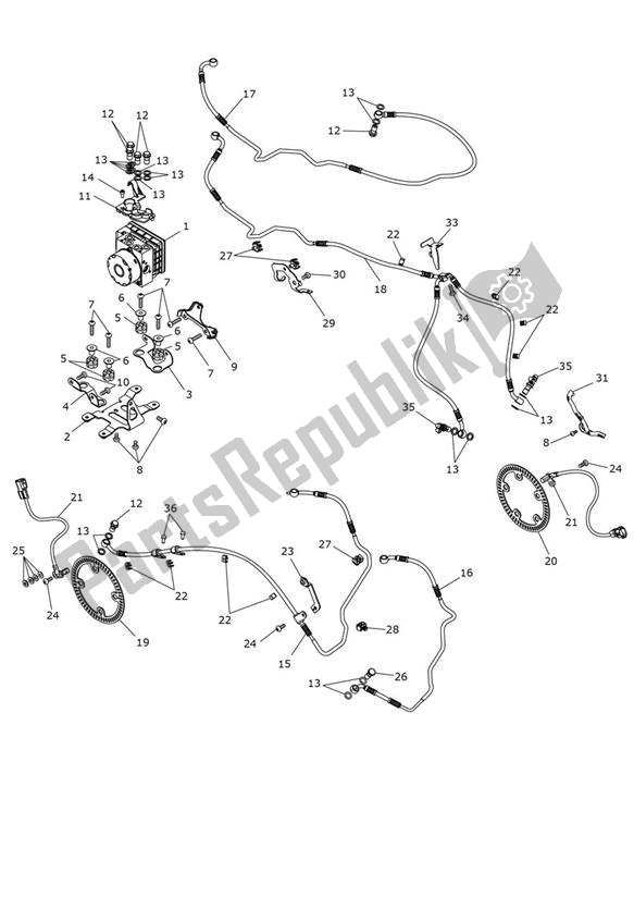 Wszystkie części do Abs Triumph Street Triple Moto2 765 2020 - 2024