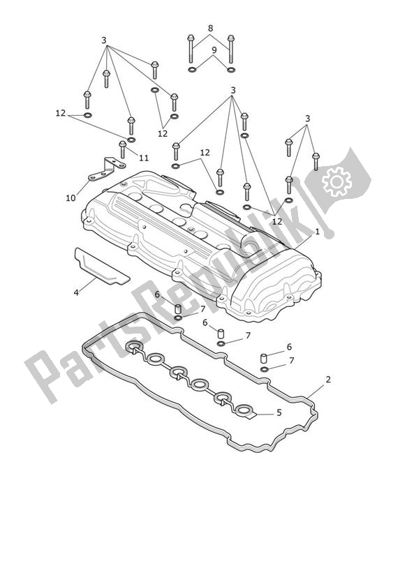 Todas as partes de Camshaft Cover do Triumph Rocket 3 R Black 2458 2021