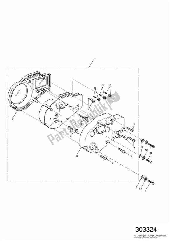 Tutte le parti per il Instrument del Triumph Sprint RS 955 From VIN 139277 2002 - 2004
