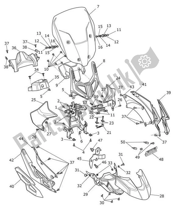 Toutes les pièces pour le Cockpit du Triumph Tiger XCX From VIN 855532 1215 2018 - 2020