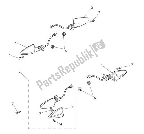 All parts for the Indicator Conventionally of the Triumph Tiger XCX From VIN 855532 1215 2018 - 2020