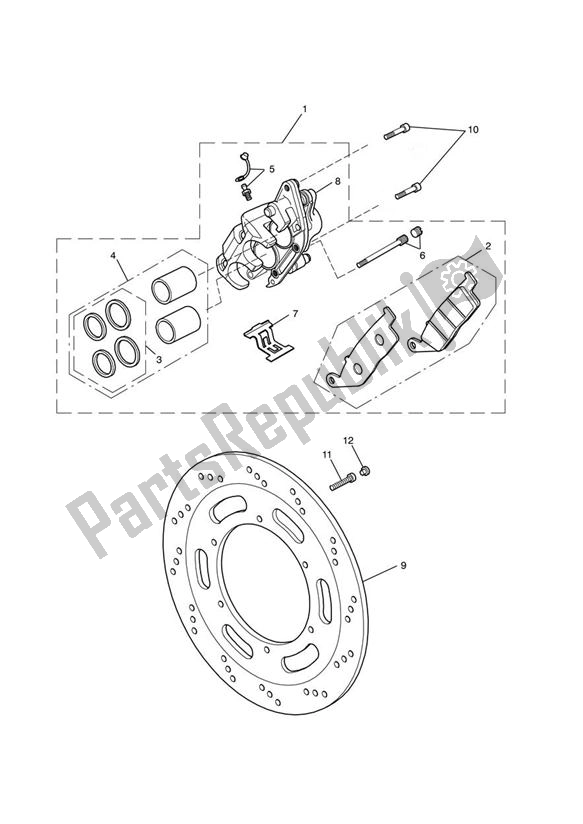 Toutes les pièces pour le Break Front du Triumph Bonneville EFI UP TO VIN 380776 865 2008 - 2011