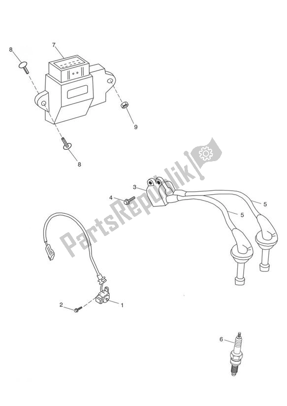 Todas as partes de Engine Management do Triumph Thruxton Carburator 865 2004 - 2007