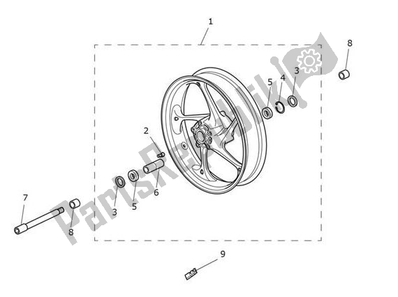 All parts for the Front Wheel of the Triumph Speed Triple S From VIN 867685 1050 2018 - 2021
