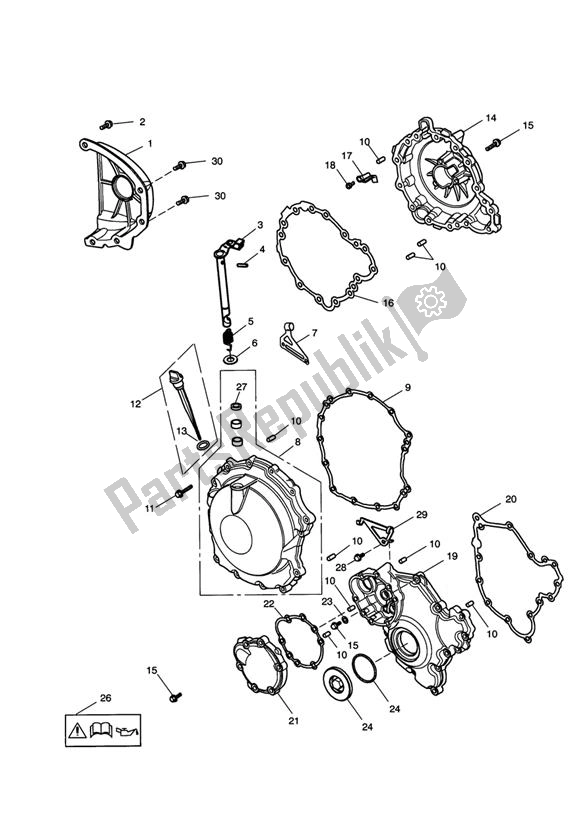 Toutes les pièces pour le Couvert De Moteur du Triumph Speed Triple 1050 UP TO VIN 333178 2005 - 2010