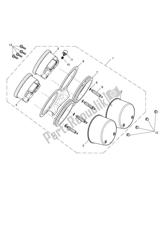 All parts for the Instrumente From Vin 447046 of the Triumph Scrambler EFI UP TO 2015 865 2008 - 2016