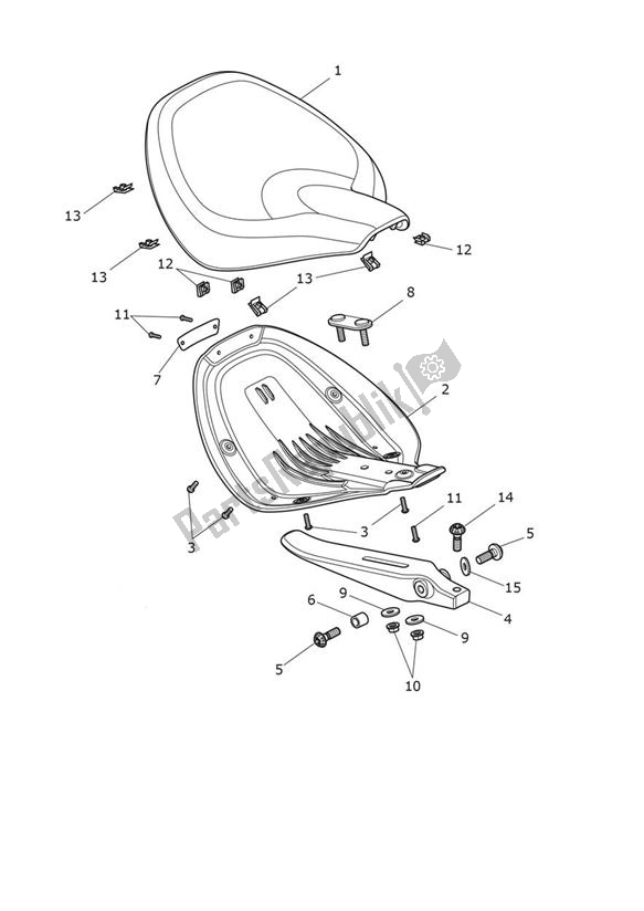 All parts for the Seat of the Triumph Bobber From AC 1196 1200 2017 - 2021