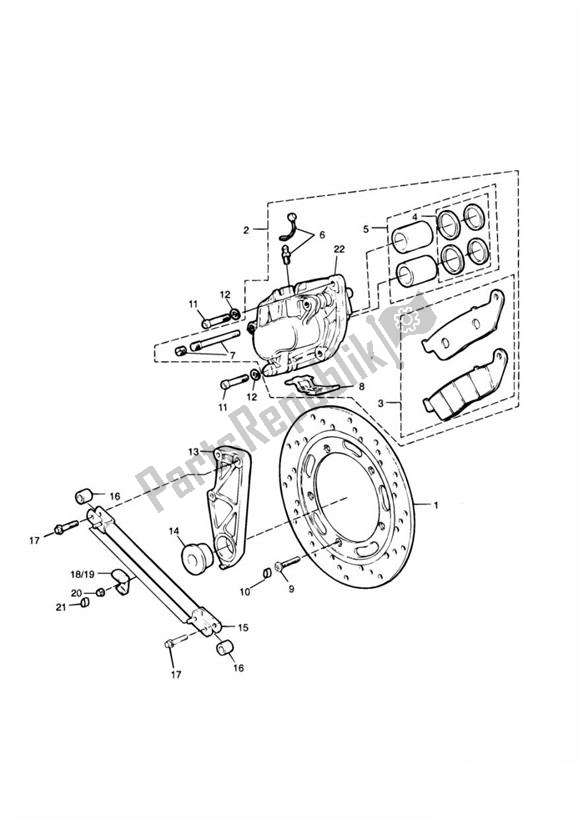 Tutte le parti per il Break Rear del Triumph Thunderbird 900 885 1995 - 2004