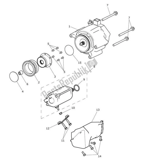 All parts for the Starter Starter of the Triumph Tiger 1200 XR 1215 2018 - 2020